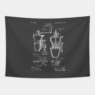 Coffee Mill Patent - Coffee Shop Art - Antique Tapestry