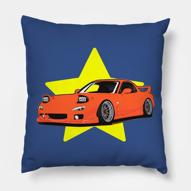 FD3s RX7 Pillow by MOTOSHIFT