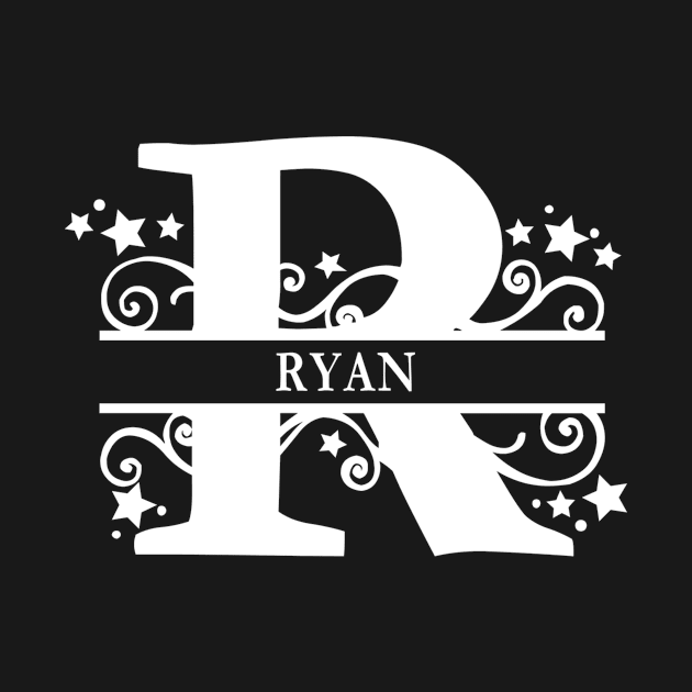 Ryan Monogram Initial Letter R by Mel's Designs