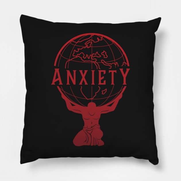 Ancient Greek Atlas God Anxiety Earth Globe Pillow by Ravensdesign