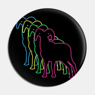 Goat 80s Neon Pin