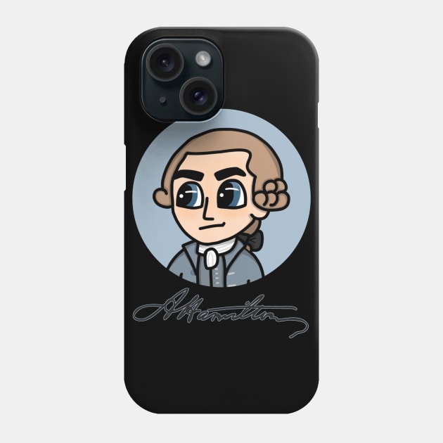 Chibi Alexander Hamilton - Patriot Portrait (Small Design) Phone Case by Aeriskate