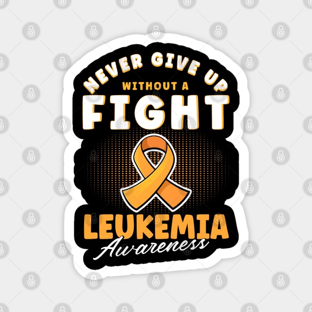 Orange Ribbon Cancer Leukemia gift Magnet by Toeffishirts