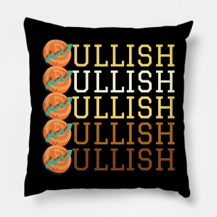 Bullish Bitcoin BTC Crypto Design Pillow