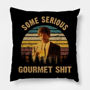 Retro Art Some Serious Gourmet Shit Pillow