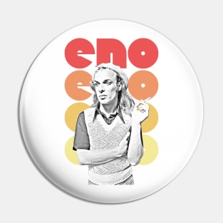 Brian Eno /\/\/\ Retro Fan Art Design Pin