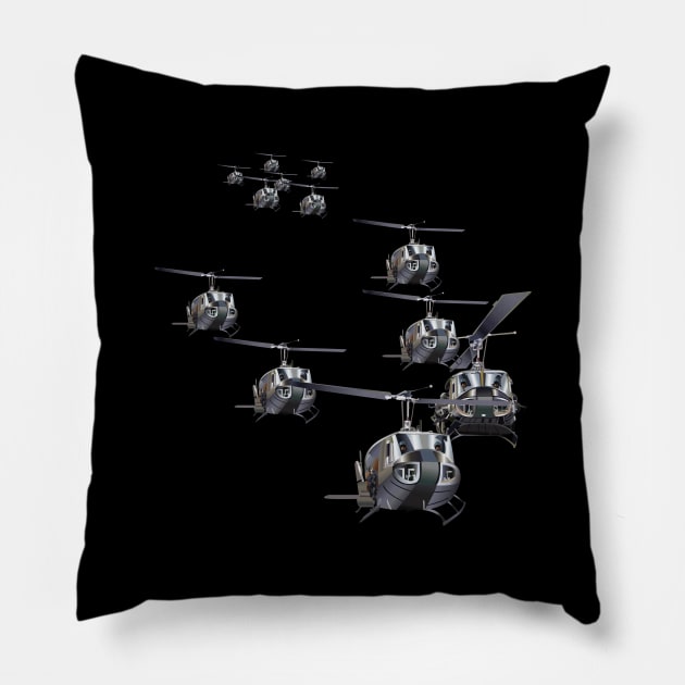 Vietnam Combat Veteran -  Assault Helicopter Formation X 6 no Pax Pillow by twix123844