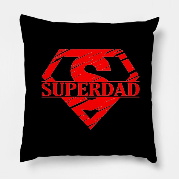 Superdad Pillow by nahuelfaidutti