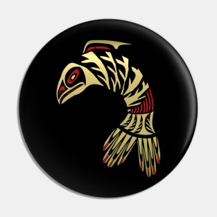 Black and Gold Salmon Icon Pin