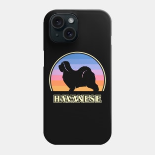 Havanese Vintage Sunset Dog Phone Case