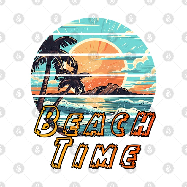 Beach Time - Vintage Sunset by INK-redible Marvels