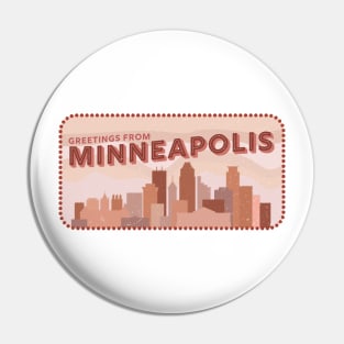 Greetings From Minneapolis Pin