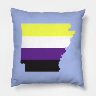 Arkansas Non-Binary Pride Pillow