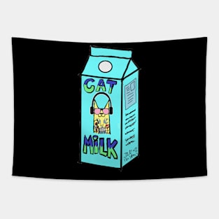 cat milk pop art 1 Tapestry