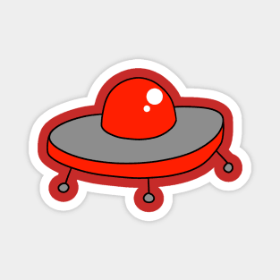 Red UFO Magnet