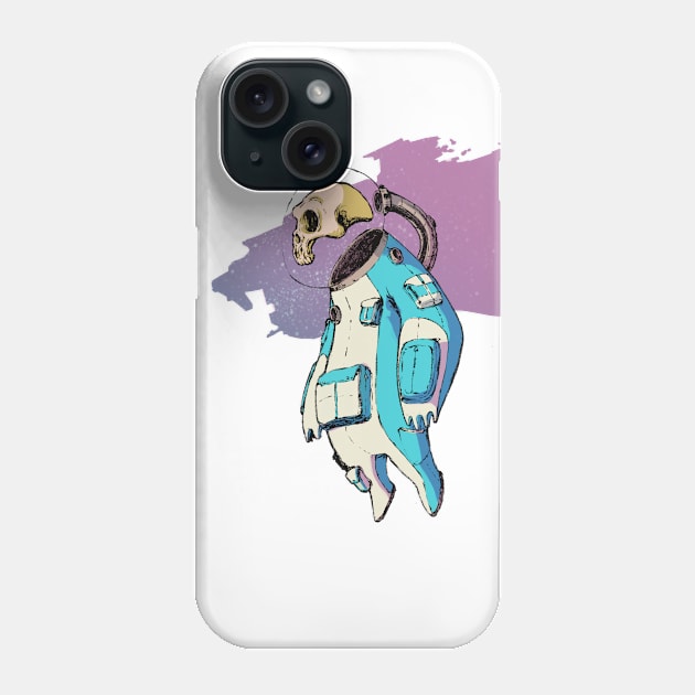 Spacetronaut IN-B1U3 Phone Case by SketchGeek