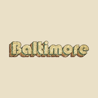 Baltimore // Vintage Rainbow Typography Style // 70s T-Shirt