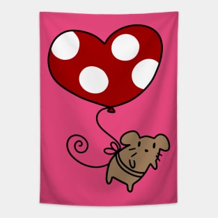 Heart Balloon Mouse Tapestry