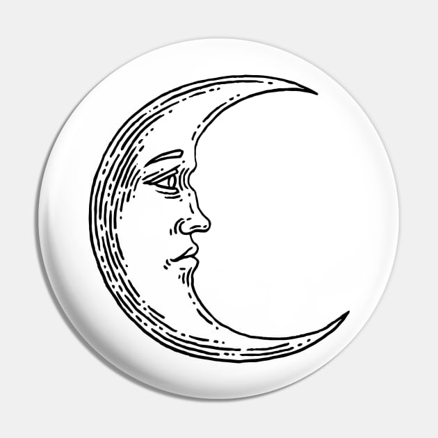 Cresent man in the moon Pin by D's Tee's