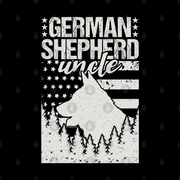 German Shepherd Uncle American Flag by Tesszero