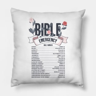 Emergency Bible Numbers Pillow