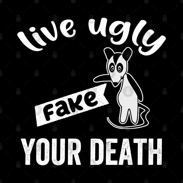 Vintage Live Ugly Fake Your Death Opossum Funny by Redmart