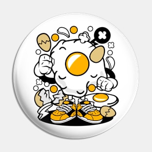 Egg cartoon style Pin