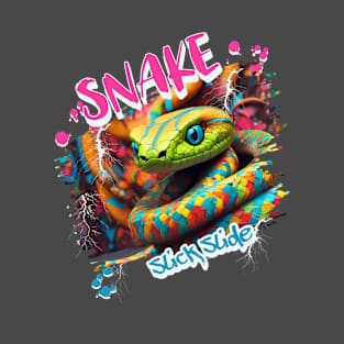 Graffiti-inspired portraiture Snake T-Shirt