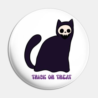 Trick or treat cute grim reaper cat Pin