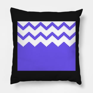 Zigzag geometric pattern - blue and white. Pillow