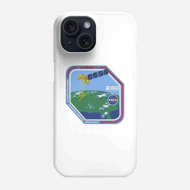 Landsat 7 logo Phone Case by Spacestuffplus