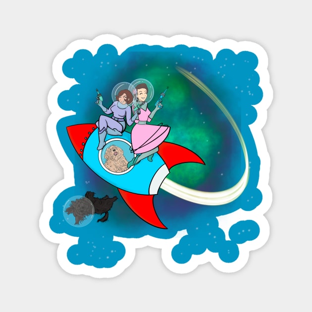 Intrepid space puppers Magnet by feilan