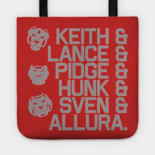 Voltron Force Callsigns Tote