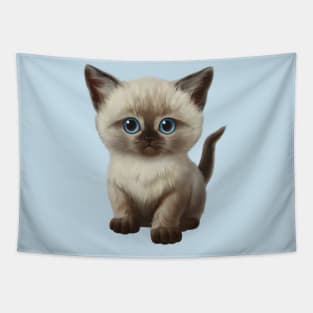 Cat-a-clysm siamese kitten Tapestry