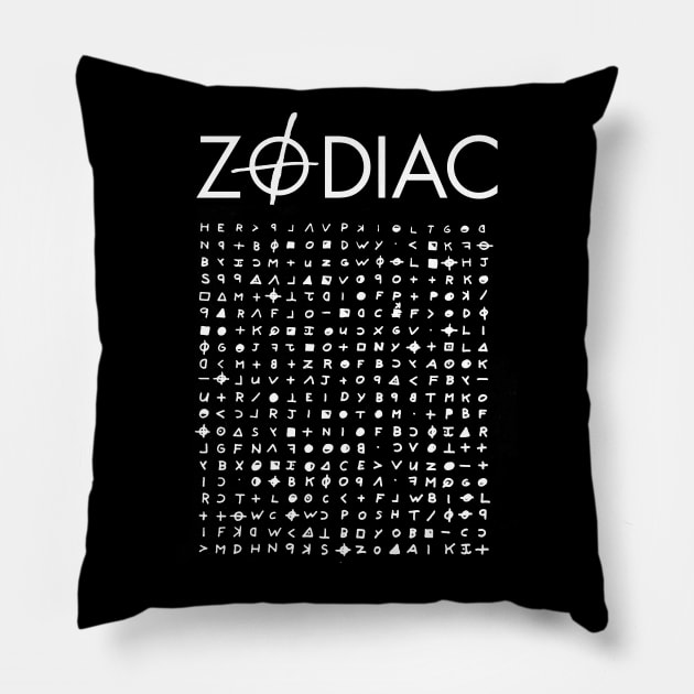 Zodiac killer Pillow by valentinahramov