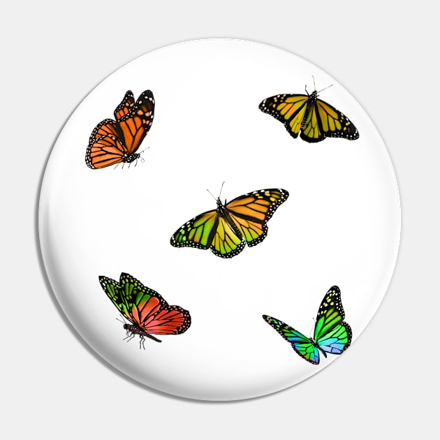 Autumn Butterflies Sticker Pack Pin by casserolestan