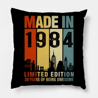 Made In 1984 Limited Edition 38 Years Of Being Awesome Pillow