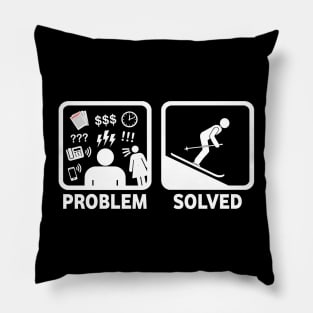 Skiing Funny Problems Solvedd Pillow