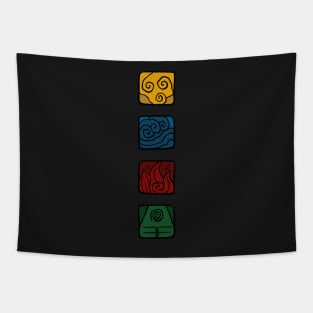 Avatar Elements Last Airbender Anime Show Icons Tapestry