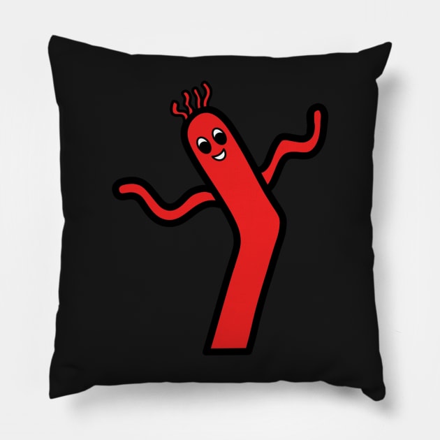 Red Wacky Waving Inflatable Man Pillow by bradenjay99