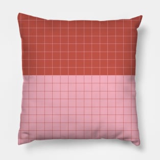 simple mix red pink lines lines boho grid Pillow