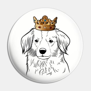 Nederlandse Kooikerhondje Dog King Queen Wearing Crown Pin