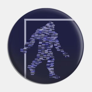 Bigfoot Blue Squares Pin