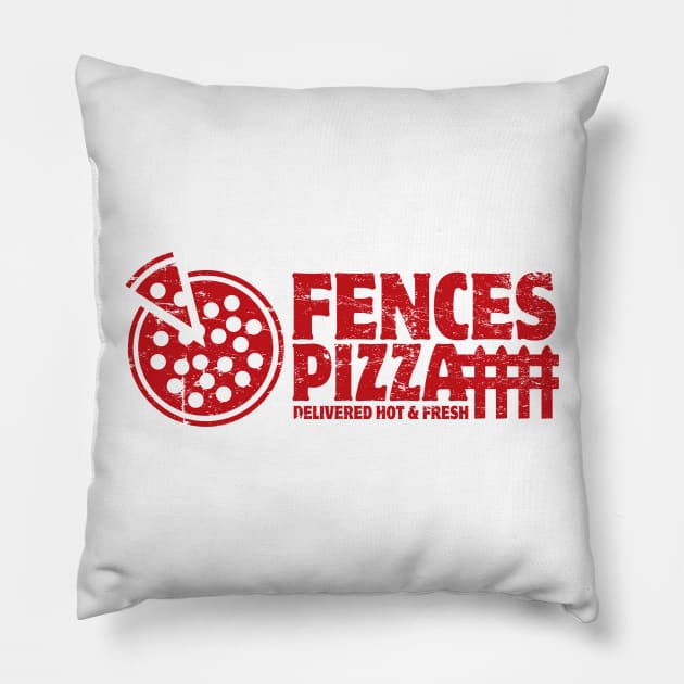 Fences Pizza Pillow by MindsparkCreative