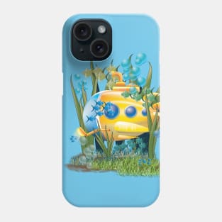 CS Cartoon Machines Submarine And Aquascape V 1.1. Phone Case