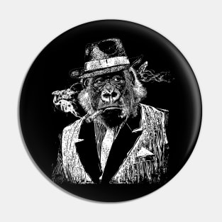 Gangster Gorilla - 1920's Mob Boss Ape Pin