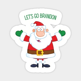 Christmas Santa Claus saying Let's Go Brandon Magnet