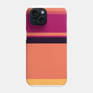 A fantastic hybrid of Licorice, Dark Fuchsia, Faded Red, Light Red Ochre and Pastel Orange stripes. Phone Case