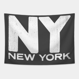 NY New York State Vintage Typography Tapestry