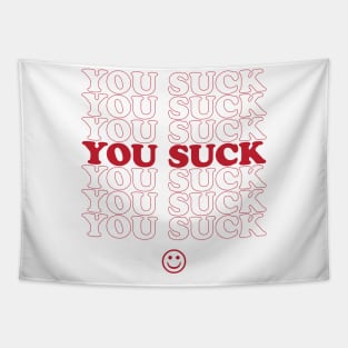 You Suck - Red Tapestry